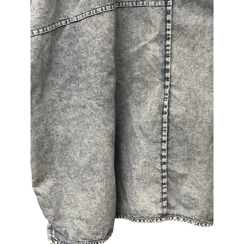 Zenana 1X Boutique Style Chambray Denim Look‎ Dolman Sleeve Hi-Low Blouse - Picture 9 of 11
